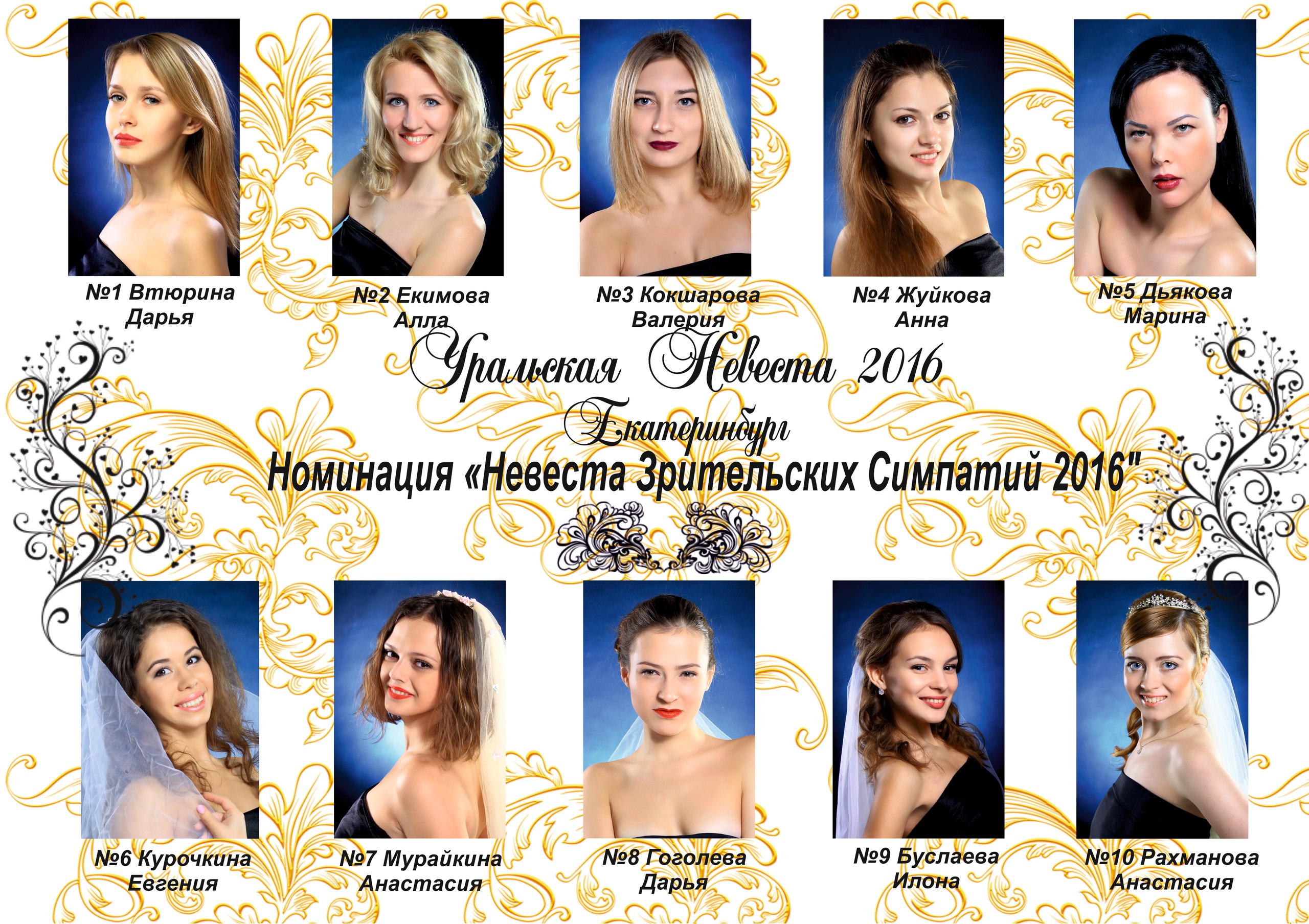 Список участниц конкурса миссис Екатеринбург